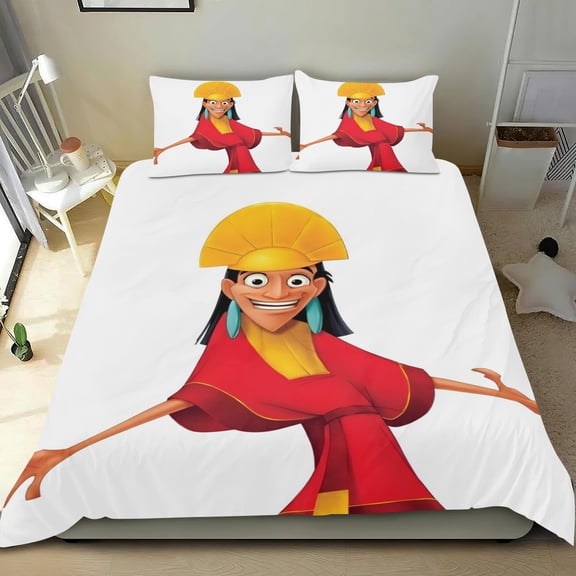 Emperor's New Groove Themed Bed Sheet Set Three Piece Set 53x79 Inches Comfortable And Skin Friendly Unique Design Creating A Star Studded Night