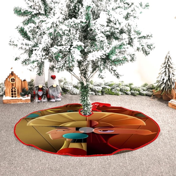 Emperor's New Groove themed Christmas Tree Skirt 48inch premium collectible decor