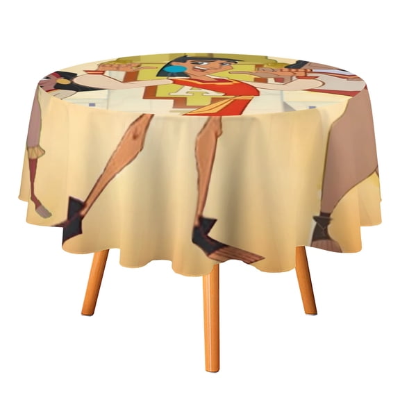 The Emperor's New School-Theme Round tablecloth has an iconic print, fits most tables, and is easy to care for perfect gifts for fans friends and family.diameter60''(152cm)