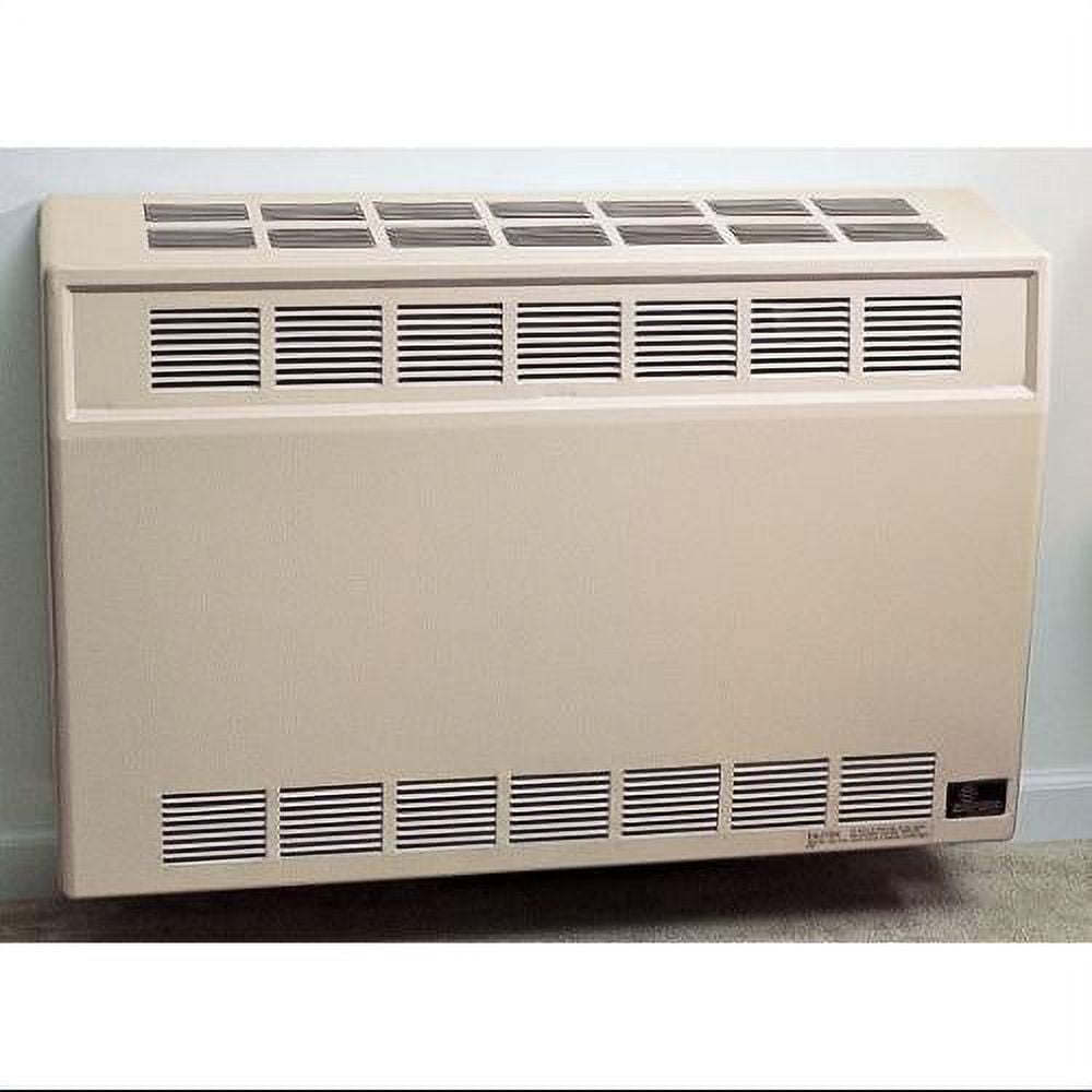 Beige Direct Vent Natural Gas Wall Furnace with Thermostat