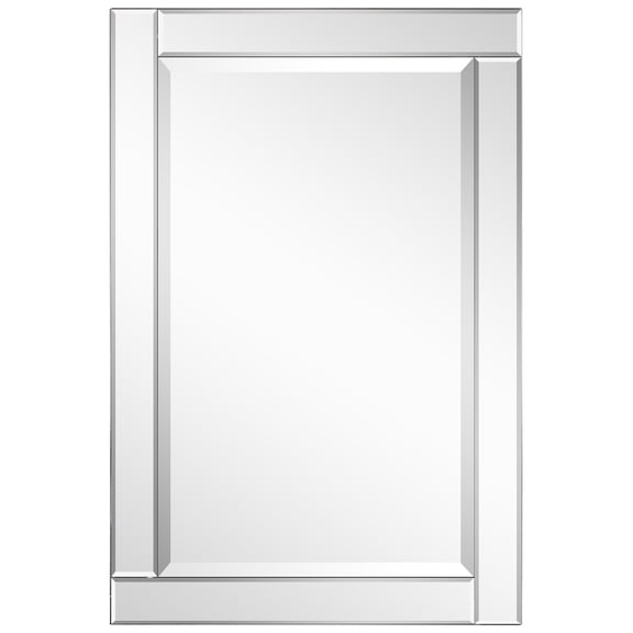 Empire Art Moderno Beveled rectangular Wall Mirror, 30"x40"