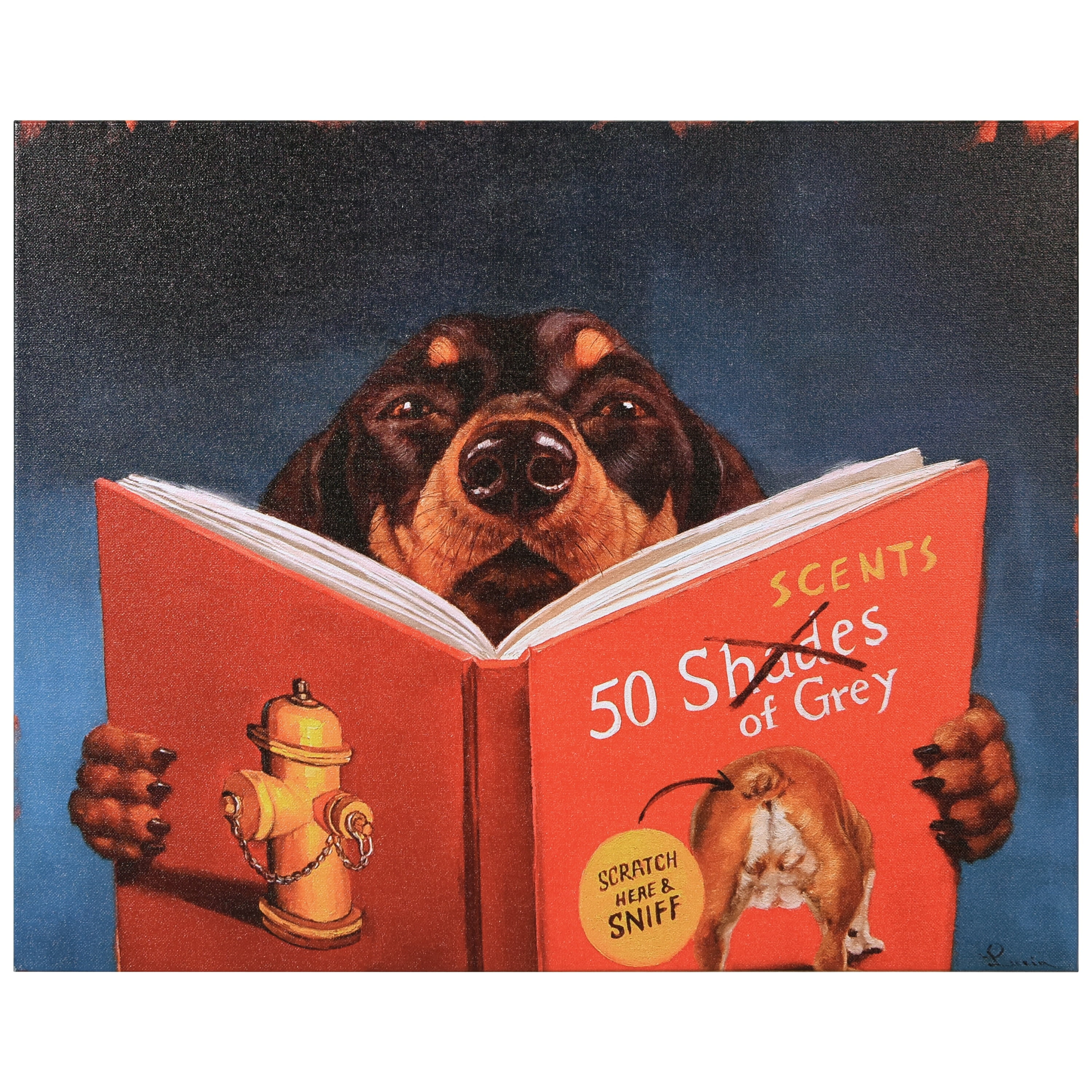 Empire Art Direct 50 SCENTS OF GREY Graphic Art Print on Wrapped Dog Canvas Wall Art, 16" x 20" x 2", Ready to Hang