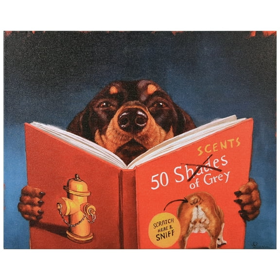 Empire Art Direct 50 SCENTS OF GREY Graphic Art Print on Wrapped Dog Canvas Wall Art, 16" x 20" x 2", Ready to Hang
