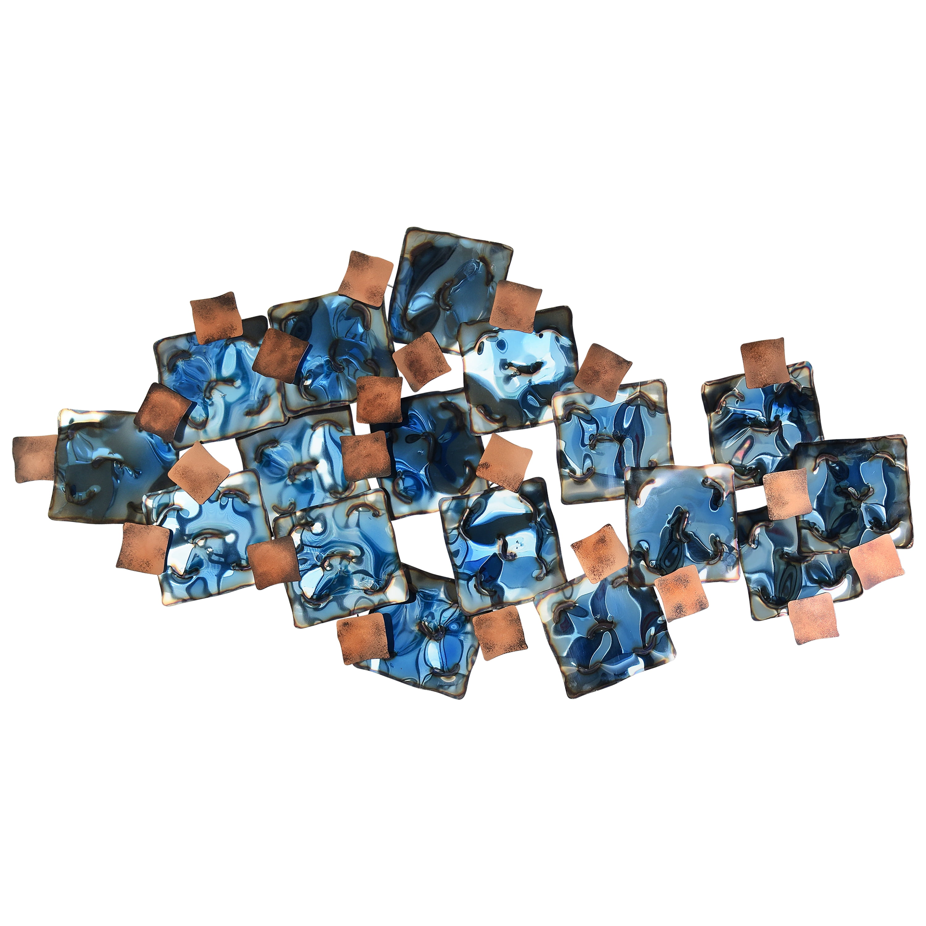 Empire Art Direct Mesh Hand Painted Etched Metal Wall Sculpture, 48.8" x 26.0" x 2.8", Ready to Hang