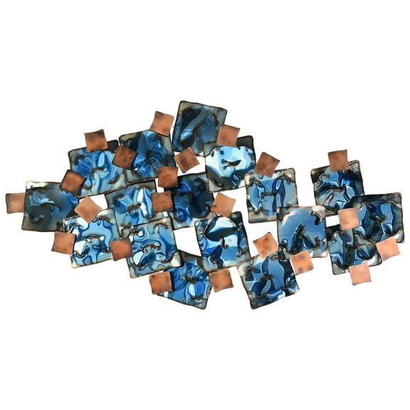 Empire Art Direct Mesh Hand Painted Etched Metal Wall Sculpture, 48.8" x 26.0" x 2.8", Ready to Hang