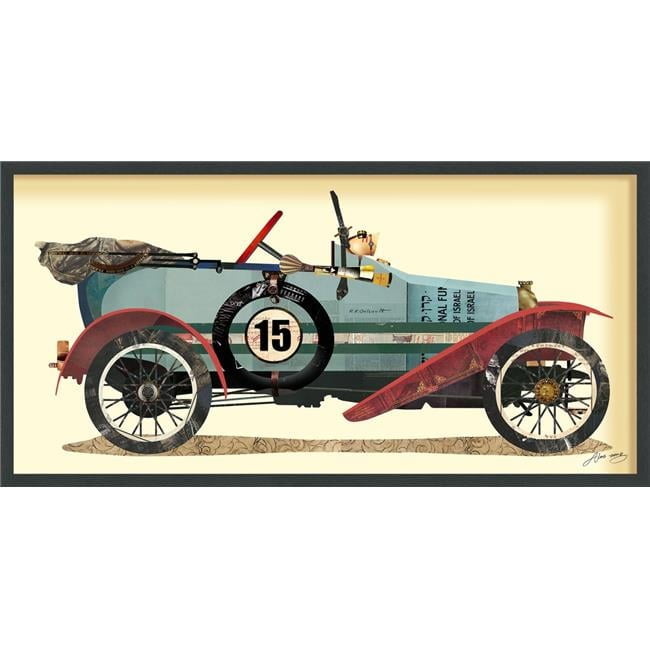 Empire Art Direct 25 In. X 48 In. Across America Dimensional Collage Framed Graphic Art Under Glass Wall Art