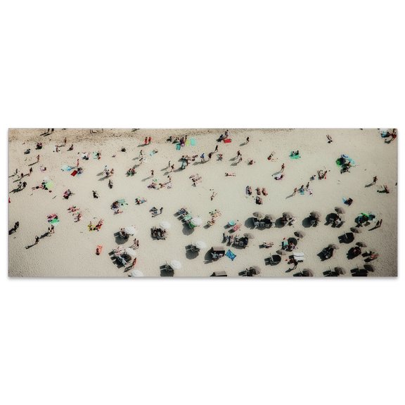 Empire Art Direct Beach Day Frameless Free Floating Tempered Glass Panel Graphic Wall Art, 24" x 63" x 0.2", Ready to Hang