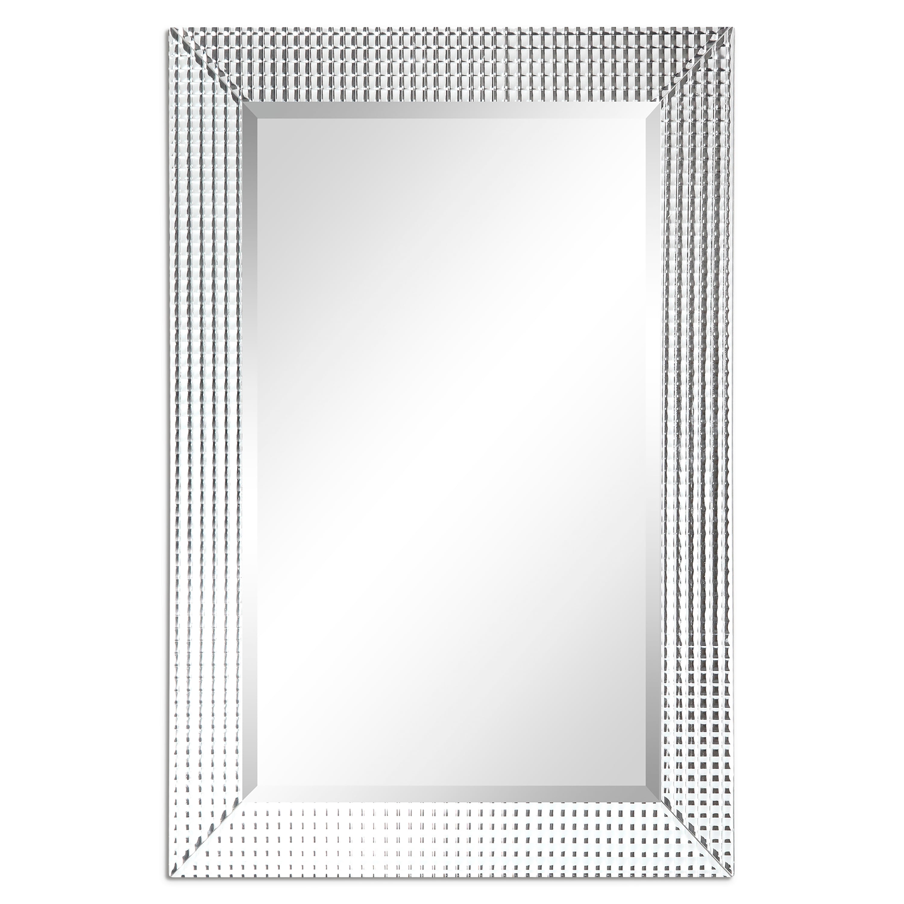 Empire Art Direct Bling Beveled Glass Mirror 24 inch x 36 inch Ready to Hang Clear