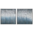 thumbnail image 1 of Empire Art Direct Blue Rain Textured Metallic Hand Painted Diptych Wall Art, 36" x 36" x 1.5" each, Ready to Hang, 1 of 10