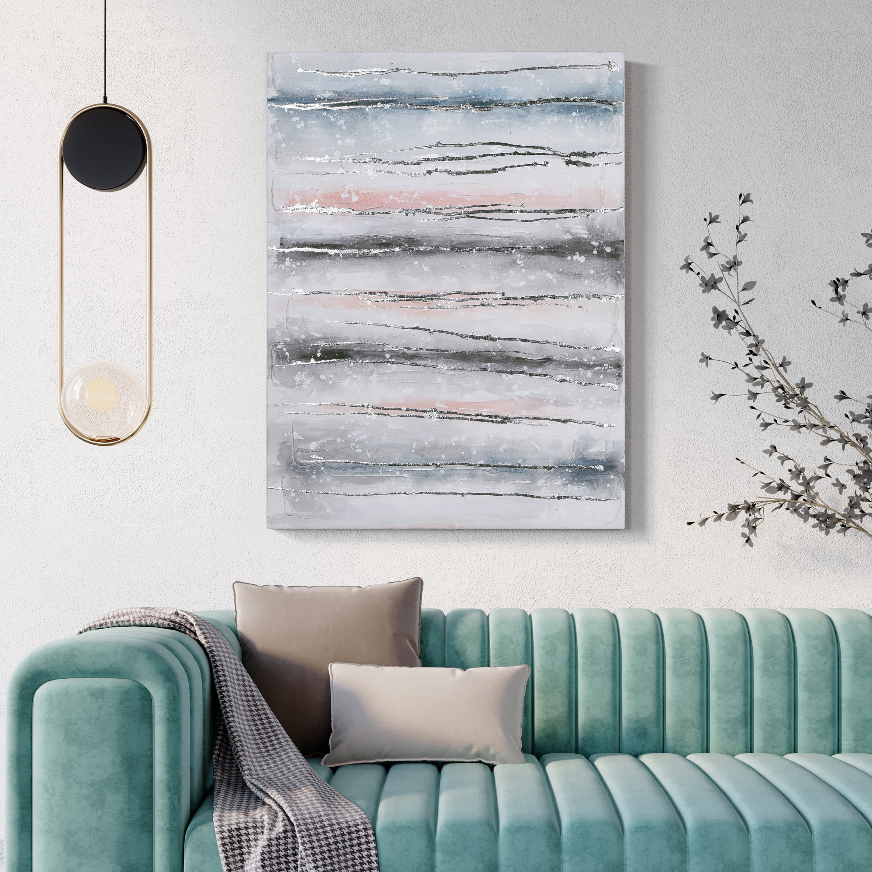 Empire Art Direct Blue Roads Textured Metallic Hand Painted Wall Art, 30" x 40" x 1.5", Ready to Hang