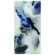 Empire Art Direct Blue Splash Frameless Free Floating Tempered Glass Panel Graphic Wall Art, 72" x 36", Ready to Hang