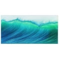 thumbnail image 1 of Empire Art Direct Blue Wave Frameless Free Floating Tempered Glass Panel Graphic Wall Art, 72" x 36", Ready to Hang, 1 of 5