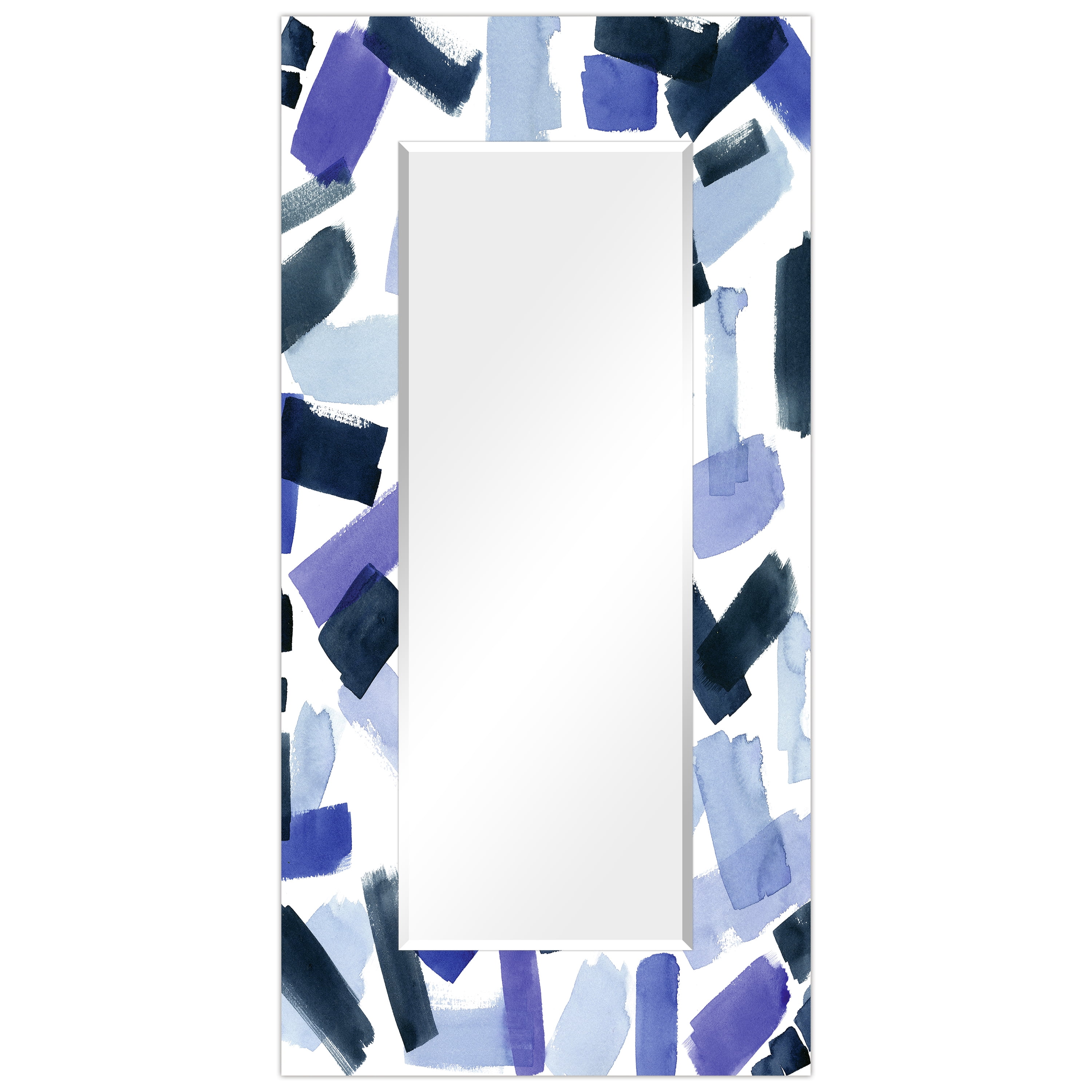 Elegant 72"x36" Frameless Tempered Glass Beveled Wall Mirror