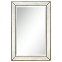Empire Art Direct Champagne Bead Beveled Mirror, 24" x 36", Ready to Hang