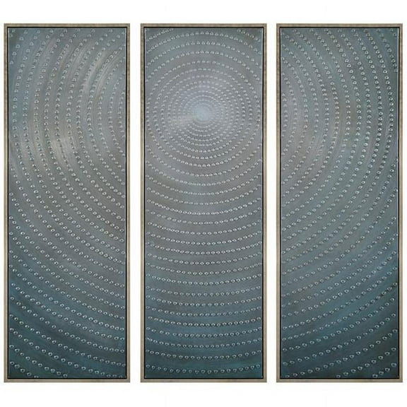 Empire Art Direct  Concentric Hand Painted Canvas Art by Martin Edwards - Bold Metallics