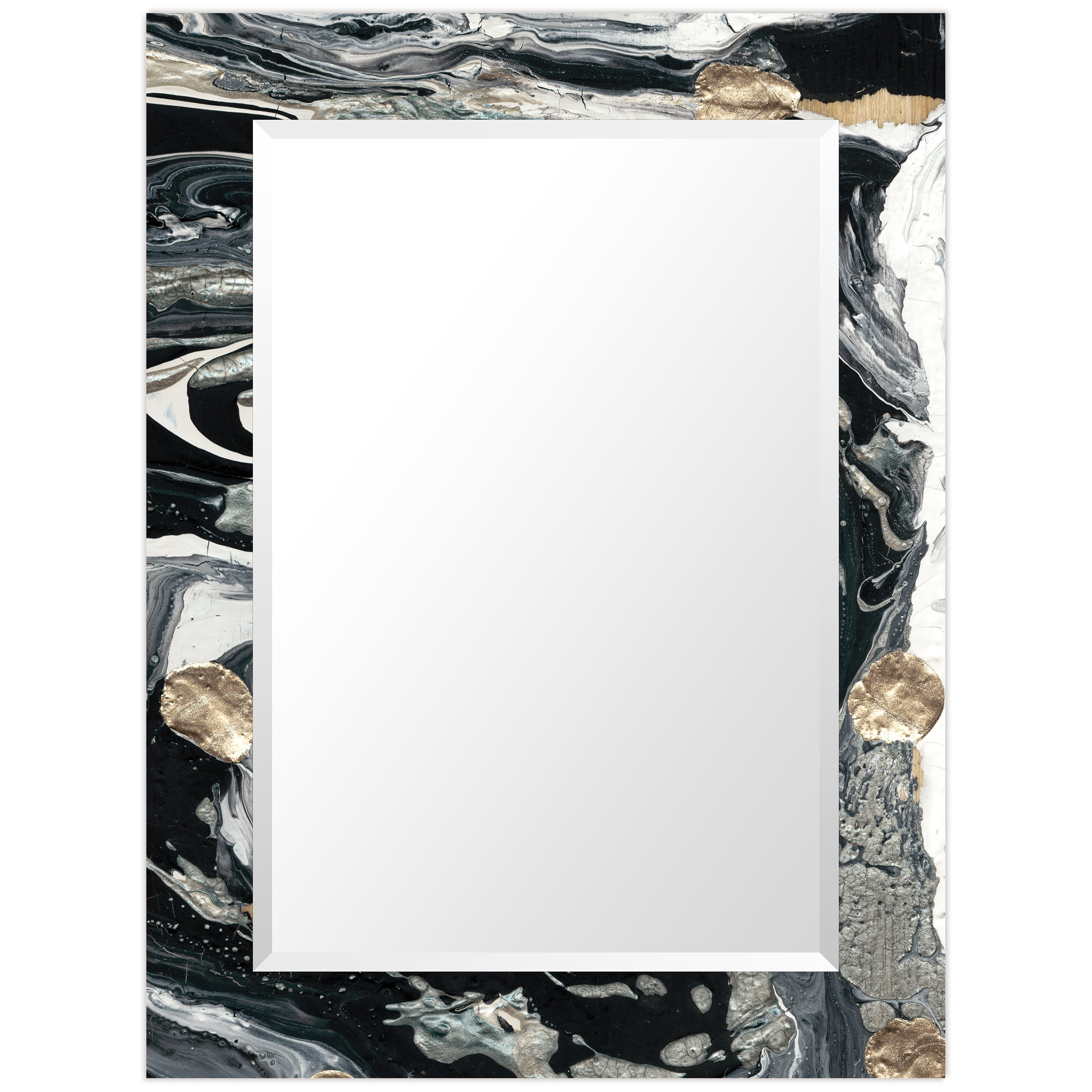 Gilded Age Elegance 40"x30" Frameless Beveled Art Glass Mirror