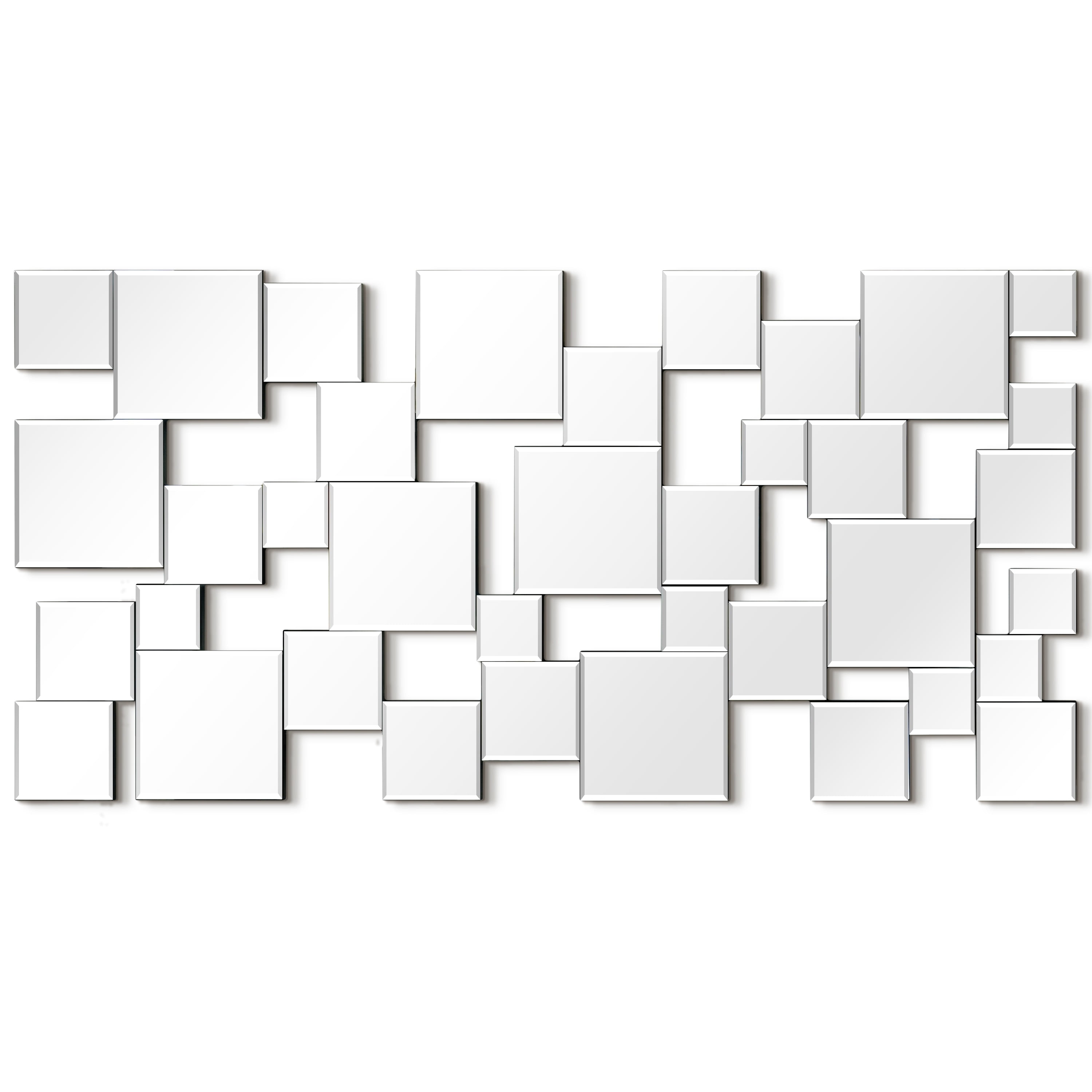 Elegant Frameless Rectangular Full Length Wall Mirror, 24" x 48"