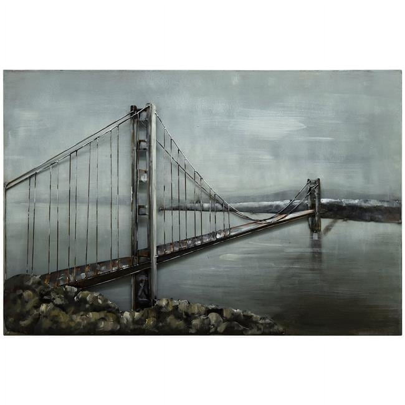 Empire Art Direct 'Pebble Road' Handbemaltes Kunstbild – Stark Strukturiert, Grau Metallic, 122 X 61 Cm