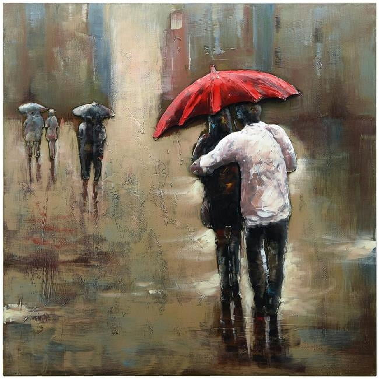 Empire Art Direct Empire Art "Rain"Primo Mixed Media Hand Painted Iron Wall Sculpture