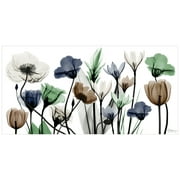 Empire Art Direct Floral Landscape Frameless Free Floating Tempered Glass Panel Graphic Flower Wall Art, 24" x 48" x 0.2", Ready to Hang