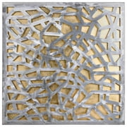 Empire Art Direct  'Gold Enigma' Polished Steel Gold Leaf 3D Abstract Metal Wall Art