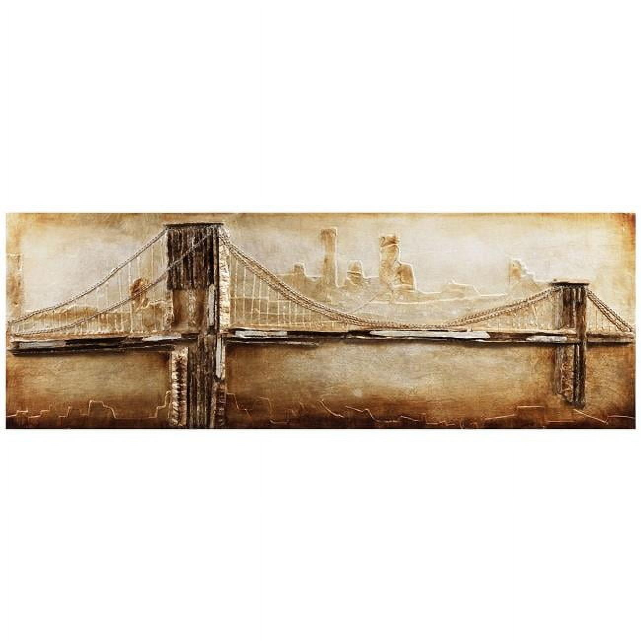 Golden Gate Bridge Hand Painted Mixed Media Wood and Iron Wall Art
