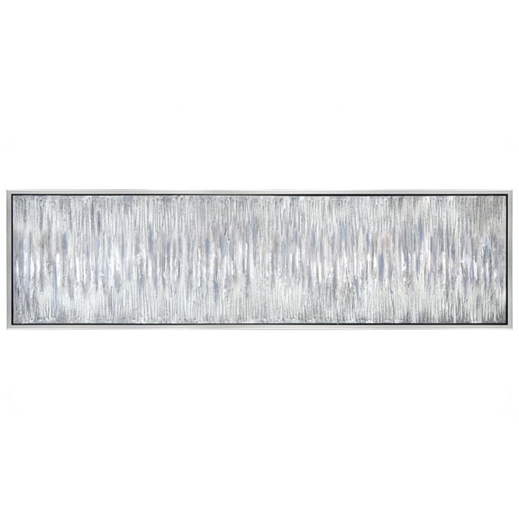Empire Art Direct Gray Field Textured Metallic Hand Painted Wall Art, 20" x 72" x 1.5", Ready to Hang
