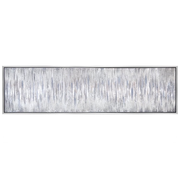 Empire Art Direct Gray Field Textured Metallic Hand Painted Wall Art, 20" x 72" x 1.5", Ready to Hang