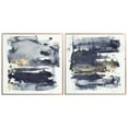thumbnail image 1 of Empire Art Direct Gray Golden Hues 1 & 2 Printed on Glass Art with Anodized Aluminum Rose Gold Frame Wall Art, 24" x 24" each, Ready to Hang, 1 of 6