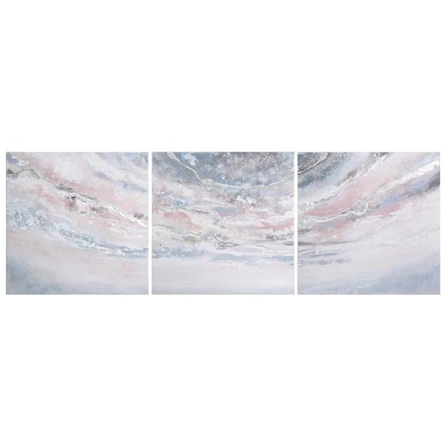 Heavens 1 Metallic Abstract Triptych Wall Art Set
