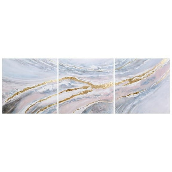 Empire Art Direct Heavens 2 Textured Metallic Hand Painted Triptych Wall Art, 32" x 32" x 1.5" each, Ready to hang