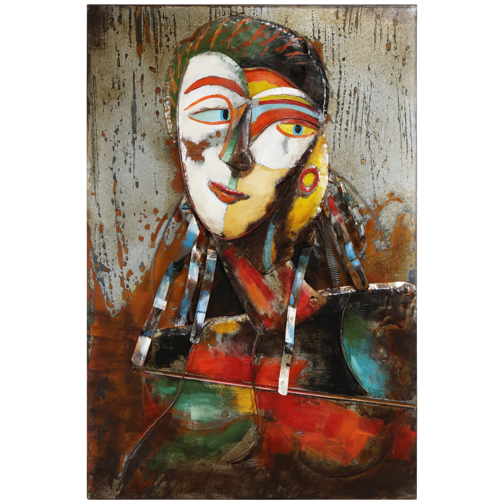 Empire Art Direct "Homme 1" Mixed Media Iron Hand Painted Dimensional Wall Décor