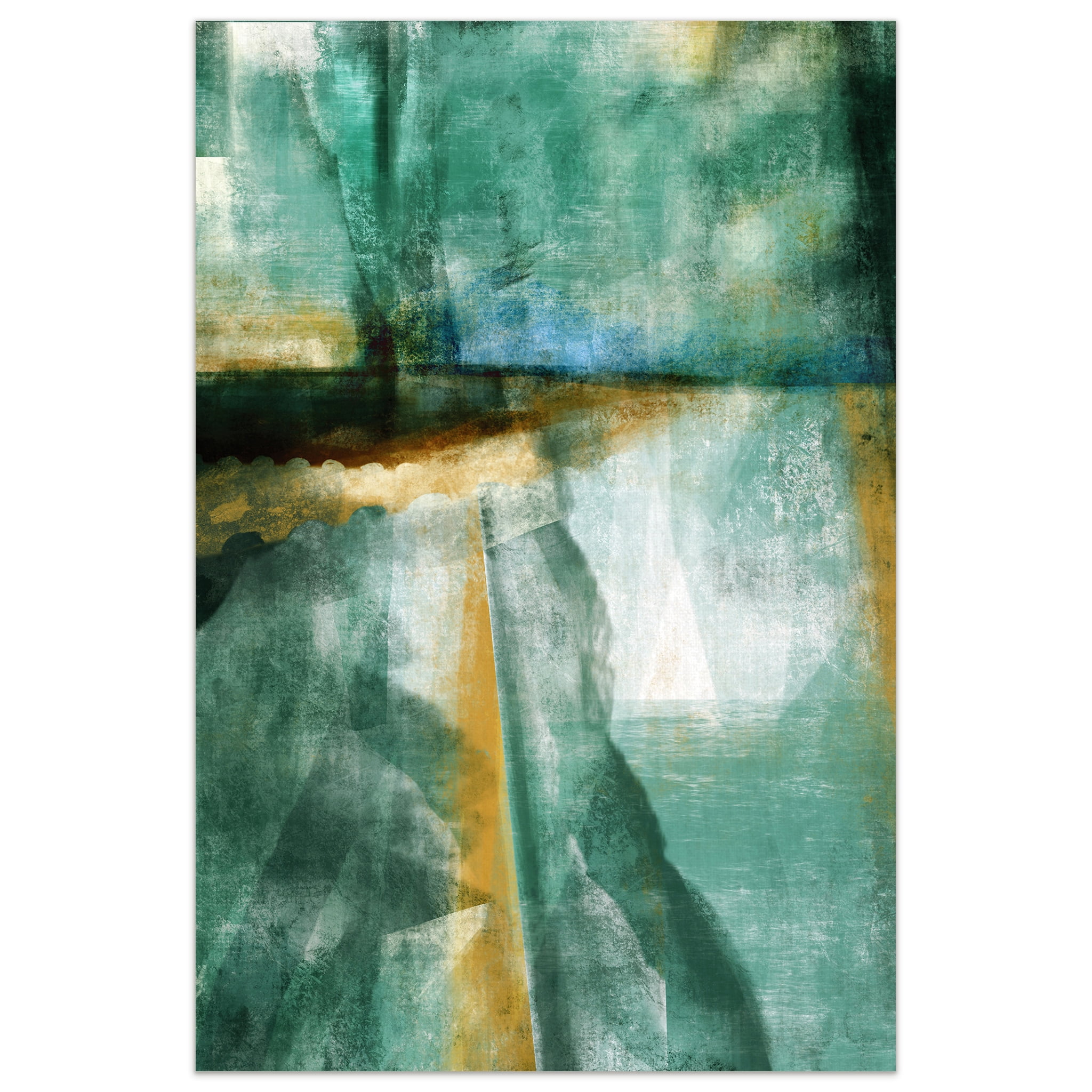 Empire Art Direct Ireland I Frameless Free Floating Tempered Glass Panel Graphic Wall Art, 48" x 32" x 0.2", Ready to Hang