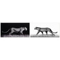 thumbnail image 1 of Empire Art Direct Leopard Glass Wall Art Printed on Frameless Free Floating Tempered Glass Panel - Grey/Black/White, 1 of 5