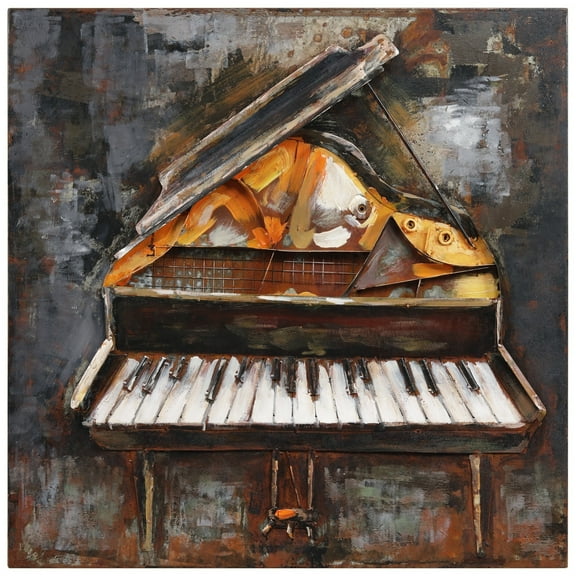 Empire Art Direct Magic Keys Hand Painted 3D Metal Wall Art, 32" x 32" x 3", Ready to Hang