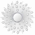 thumbnail image 1 of Empire Art Direct Milkyway I Sunburst Silver Round Wall Mirror, 36" x 36", Ready to Hang, 1 of 11