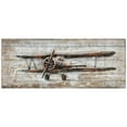 thumbnail image 1 of Empire Art Direct "Model Airplane" Wall Art Metallic Handed Painted Rugged Wooden Blocks Wall Sculpture, 1 of 9