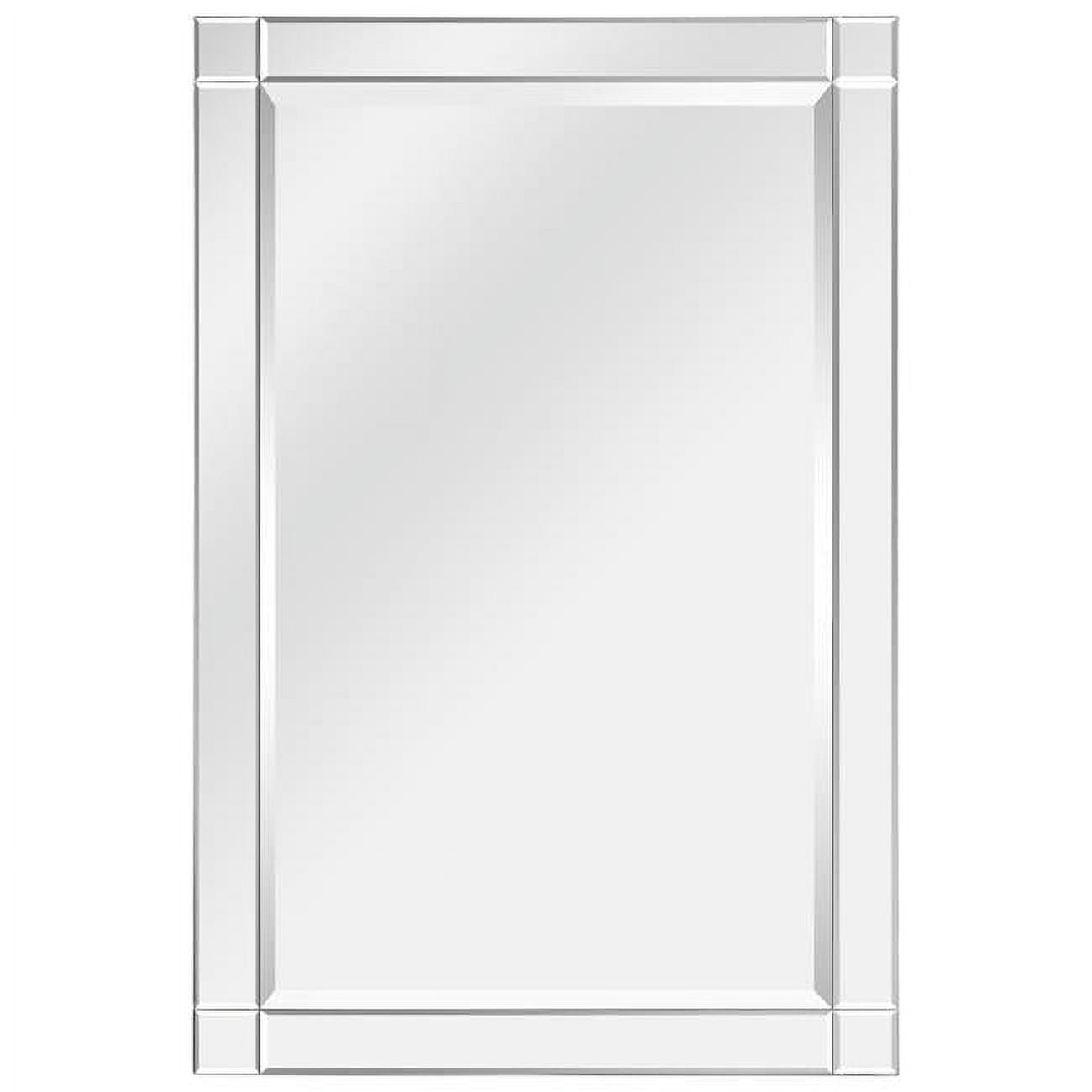 Bronze and Silver Wood Frame Full-Length Mirror, 24" x 36"