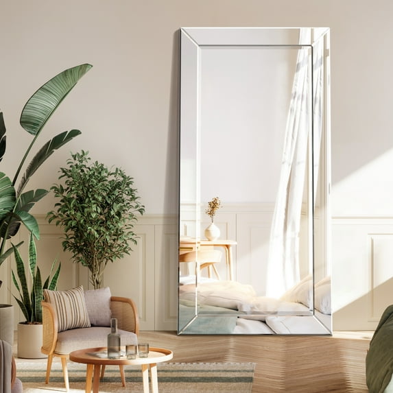 Empire Art Direct Moderno Beveled Leaner, 40" x 80", Ready to Hang