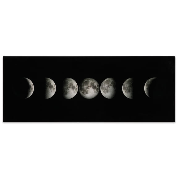 Empire Art Direct Moon Frameless Free Floating Tempered Glass Panel Graphic Wall Art, 24" x 63" x 0.2", Ready to Hang