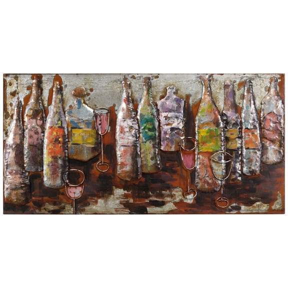 Empire Art Direct PMO-120112-2448 Primo Mixed Media Hand Painted Iron Wall Sculpture - 5 O Clock