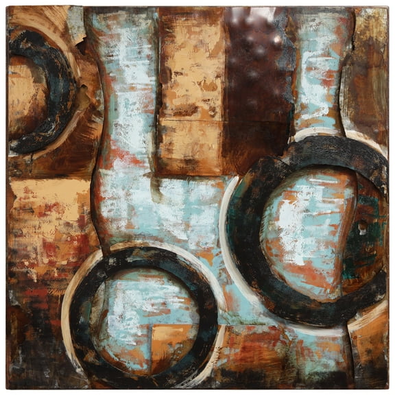 Empire Art Direct PMO-120250-3232 Primo Mixed Media Hand Painted Iron Wall Sculpture - Revolutions 1