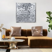 Empire Art Direct 'Silver Enigma' Polished Steel Silver Leaf 3D Abstract Metal Wall Art