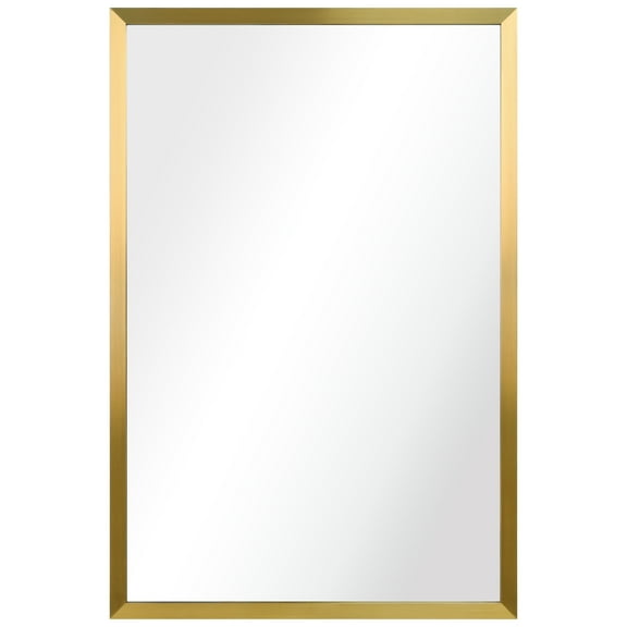 Empire Art Direct PSM-70107-2436 Contempo Brushed Gold Stainless Steel rectangular Wall Mirror