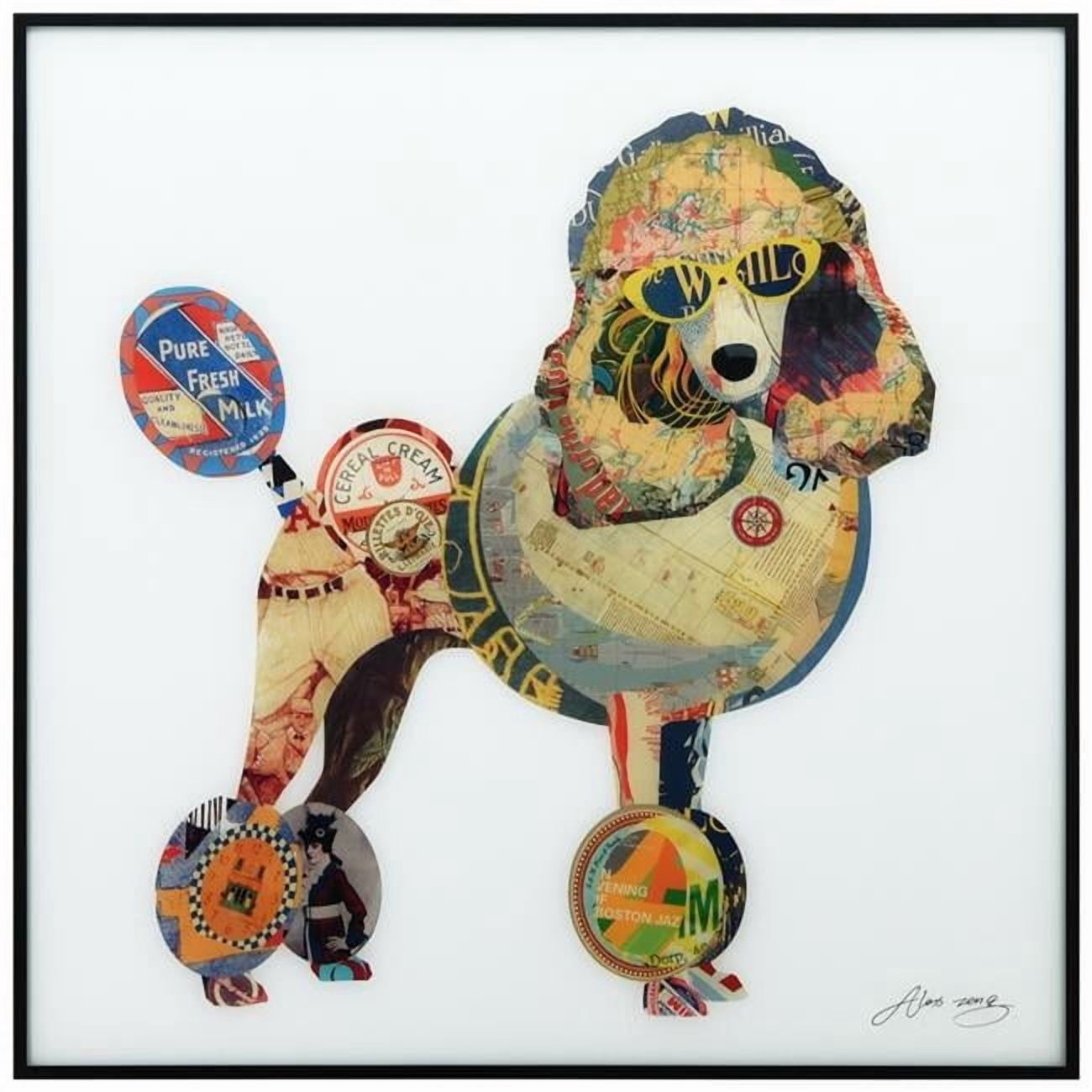 Empire Art Direct Poodle on Reverse Printed Art Glass and Anodized ...