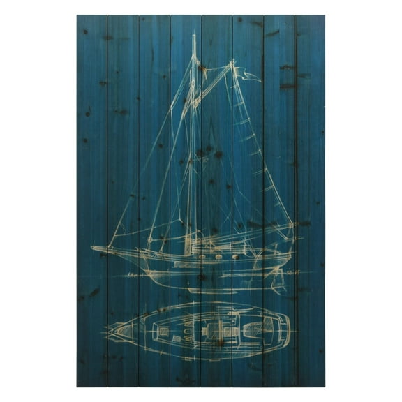 Empire Art Direct Sailing 2 Print on Solid Wood Wall Art, 45" x 30", Ready to Hang