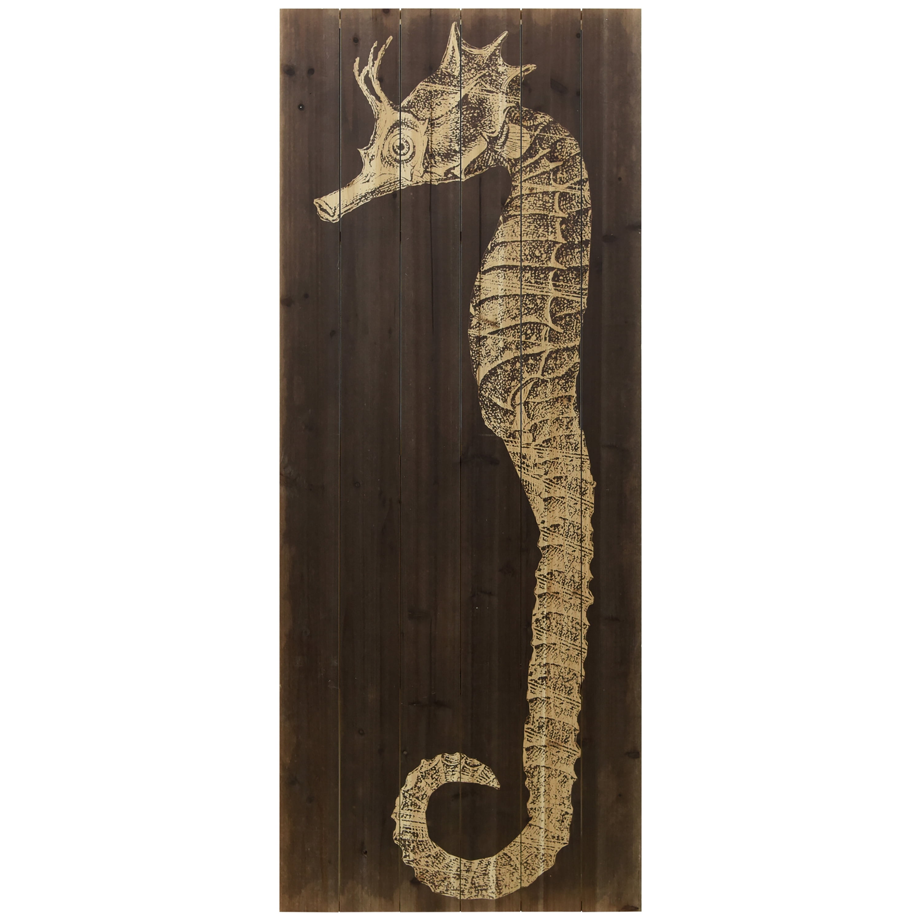 Empire Art Direct Seahorse B Print on Solid Wood Wall Art, 60" x 24", Ready to Hang