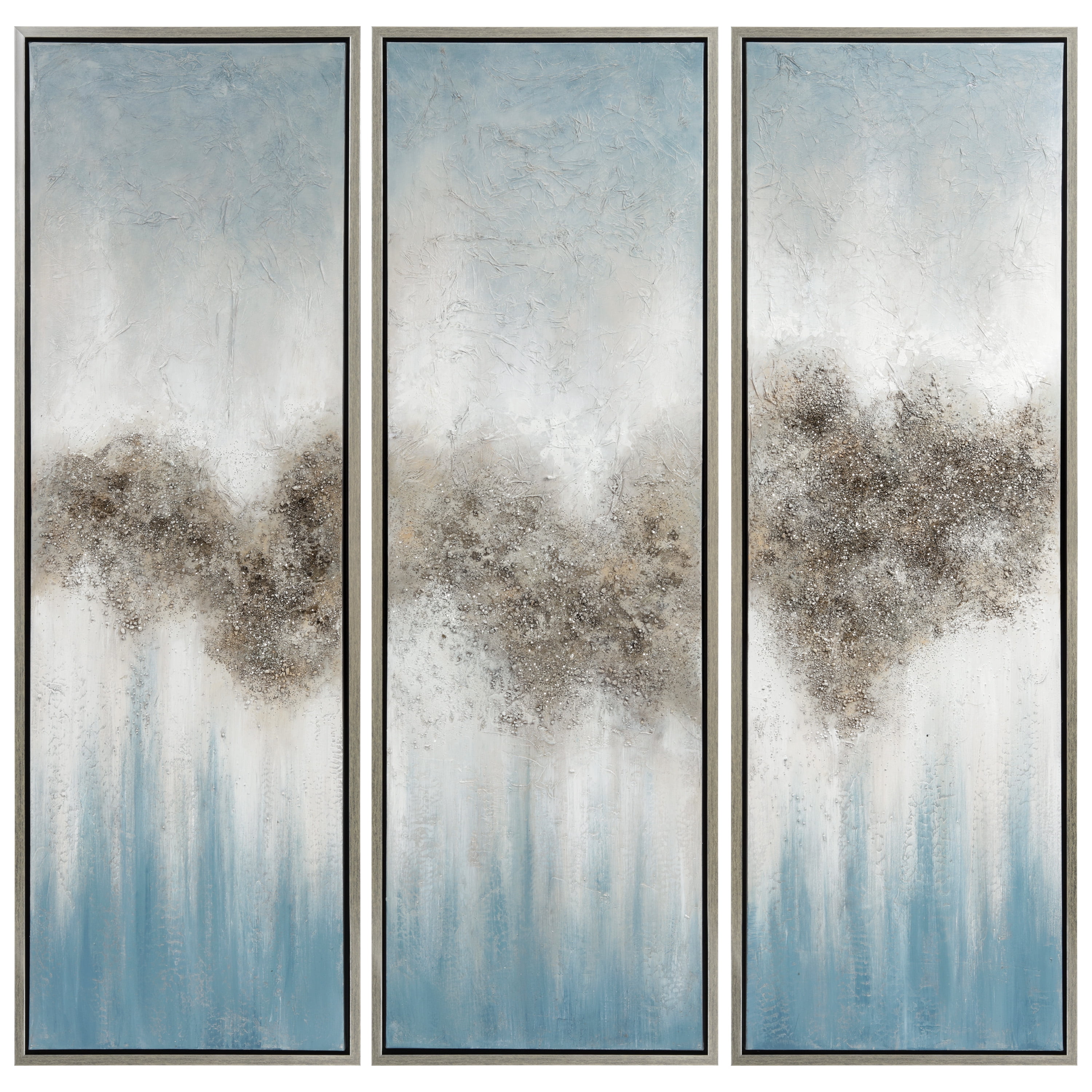 Empire Art Direct Sequence Textured Metallic Hand Painted Triptych