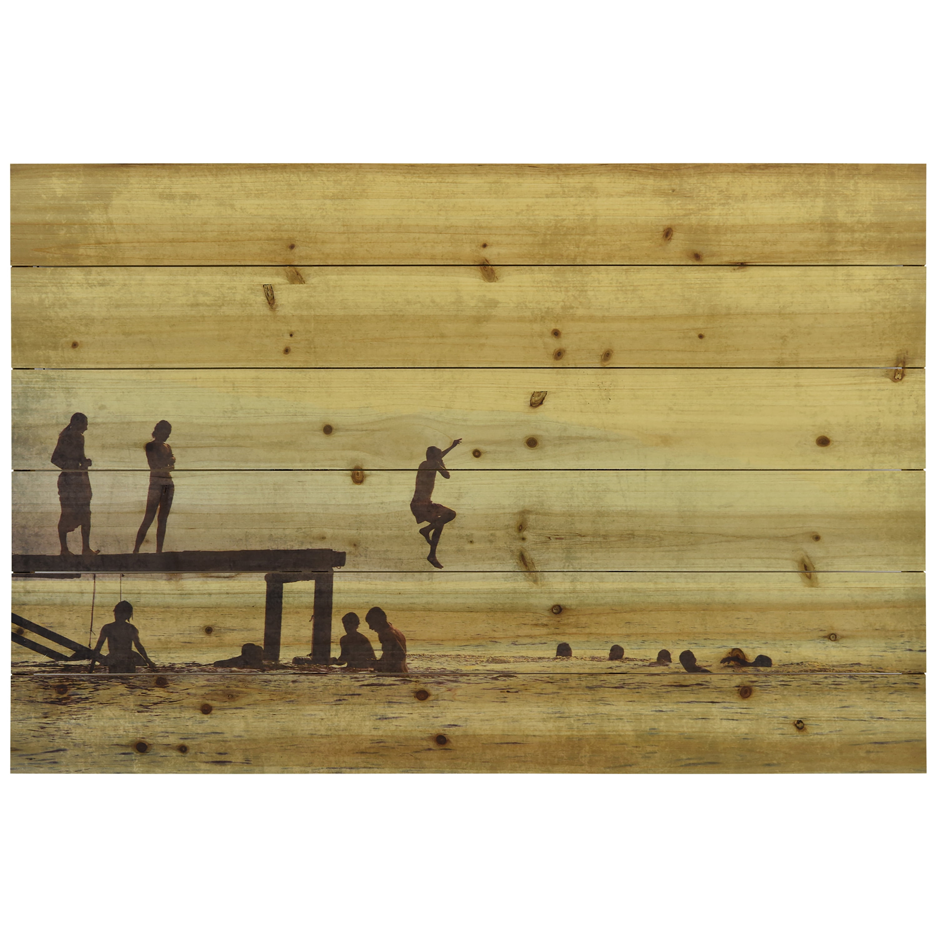 Empire Art Direct Summer Lake Print on Solid Wood Wall Art, 36" x 24", Ready to Hang