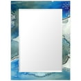 thumbnail image 1 of Empire Art Direct TAM-129005-4030 'Subtle Blues'Rectangular Beveled Mirror on Free Floating Printed Tempered Art Glass, 1 of 9